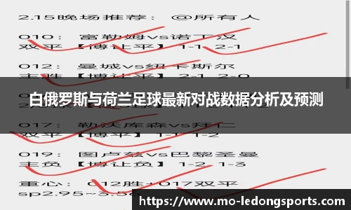 白俄罗斯与荷兰足球最新对战数据分析及预测